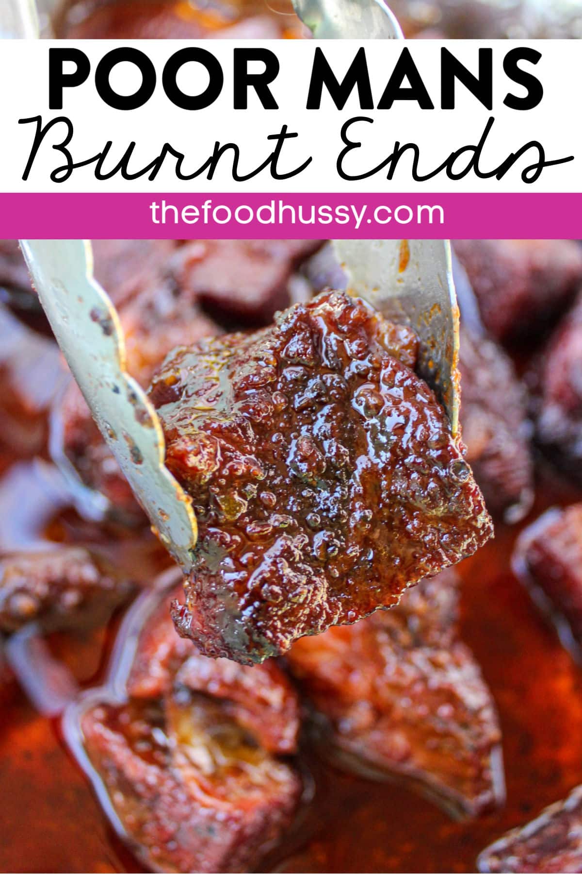 Poor Mans Burnt Ends are a quick way to enjoy deliciously smoked juicy bites of beef - without an overnight smoke! A chuck roast turns into smoky tender pieces that melt in your mouth! via @foodhussy