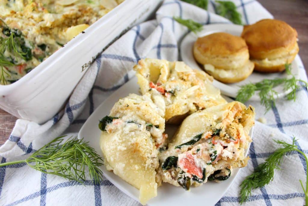 Salmon Stuffed Shells