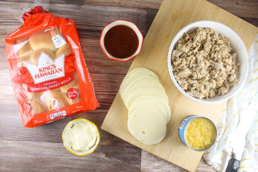 Hawaiian Roll Chicken Sliders ingredients