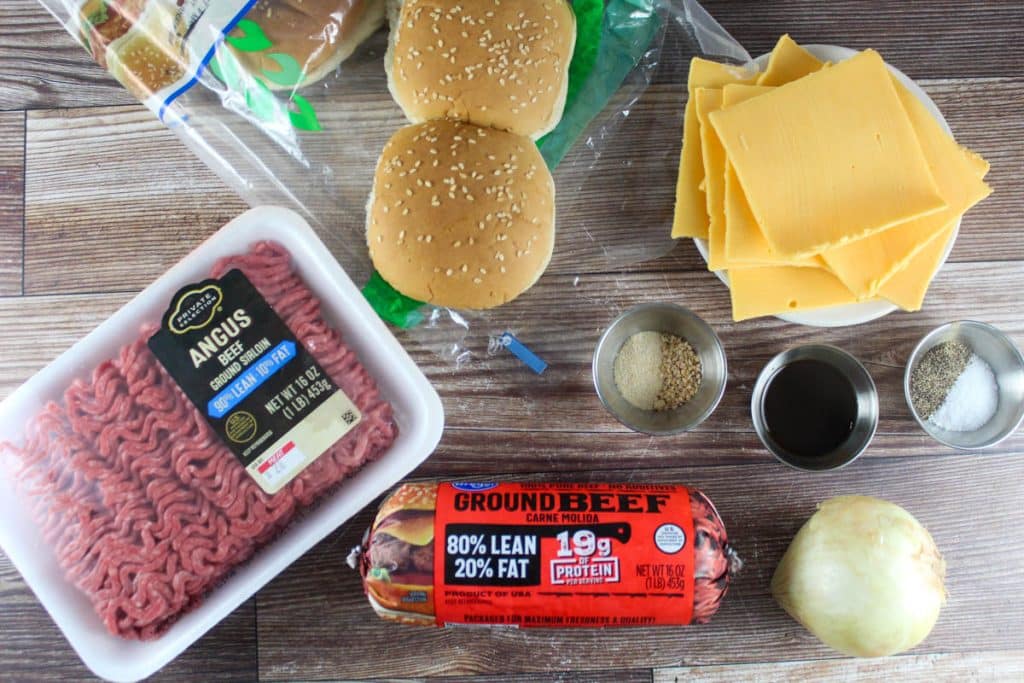 Sheet Pan Burgers ingredients