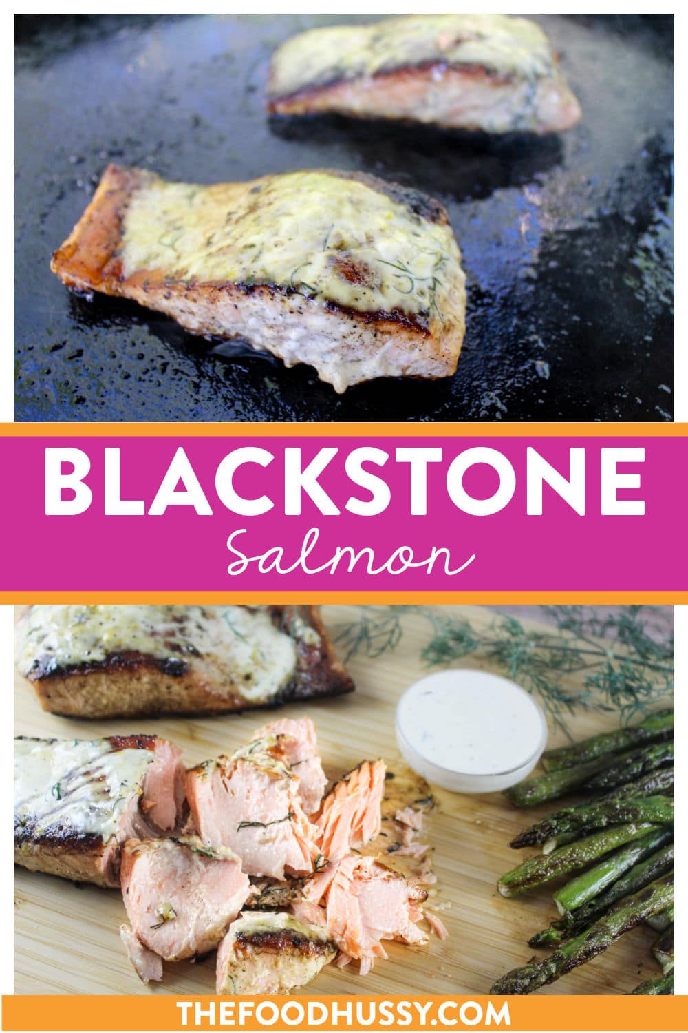 This Blackstone Salmon recipe will have you making salmon on the regular! It's easy to make and done in less than 15 minutes - plus the Blackstone always has easy cleanup. via @foodhussy