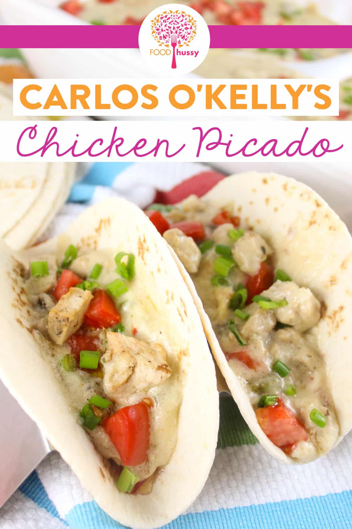 Carlos O'Kellys Chicken Picado is a restaurant favorite! Tender pieces of marinated chicken breast with a creamy garlic butter sauce with sautéed green peppers & onions, and melted Monterrey Jack.  via @foodhussy