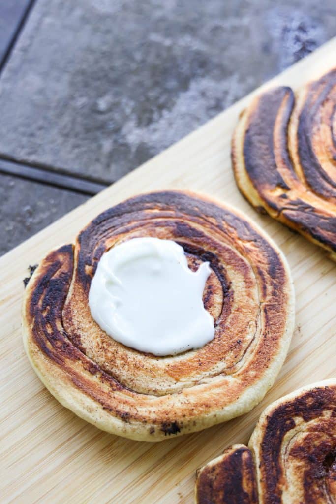 Blackstone Smashed Cinnamon Rolls