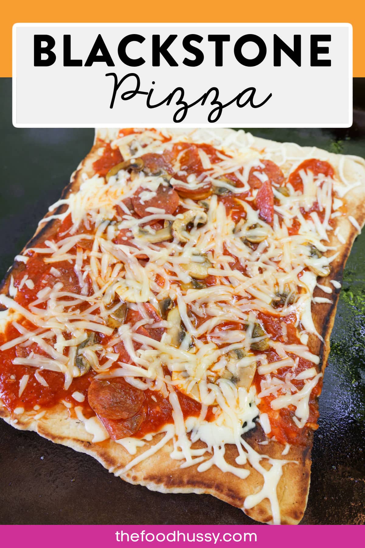 Blackstone Pizza is a quick way to make a delicious dinner that everyone will love! No matter what kind of crust you're using, you'll have a crispy crust and then loads of your favorite toppings! via @foodhussy