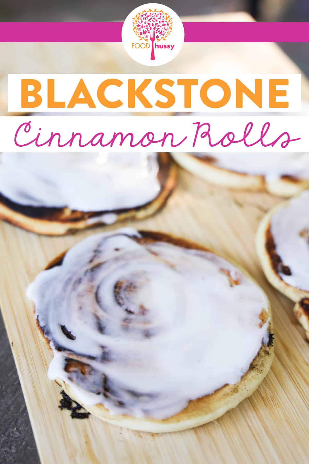 No more waiting for 20 minutes for Cinnamon Rolls to bake in the oven! Smashed Cinnamon Rolls on the Blackstone are done in less than 5 minutes! These Cinnamon Rolls are fluffy with a little crunch and drenched in icing! via @foodhussy