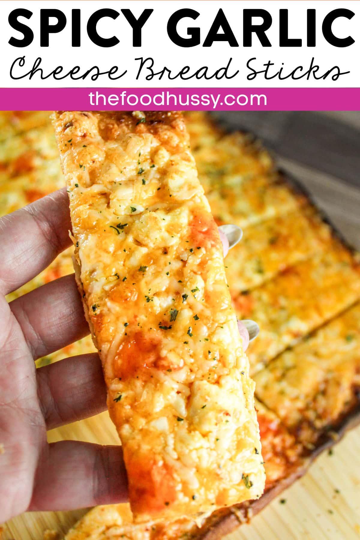 These Spicy Cheese Sticks are a loaded spicy garlic cheese bread like you've never had before! I got the idea from Rotolo's Pizza in Gulf Shores - they call them Chalmette Cheesesticks. Theses sticks have hot sauce on a crispy thin crust and then it's topped with FOUR kinds of cheese! via @foodhussy