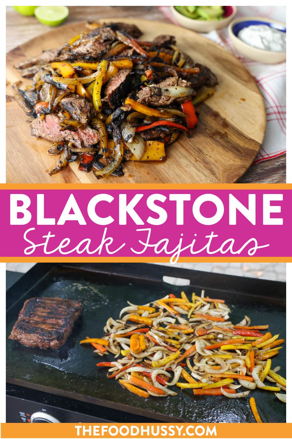 Enjoy juicy Steak Fajitas on the Blackstone griddle, where tender beef, seasoned and seared, meets grilled peppers and onions for a delicious Tex-Mex meal with a smoky flavor. It's a quick and tasty dish that everyone will love. via @foodhussy