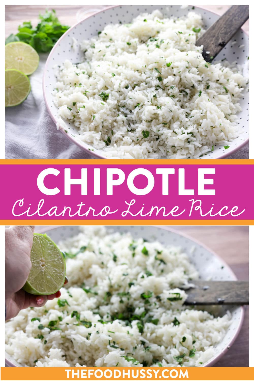 This copycat recipe for Chipotle Cilantro Lime Rice is a vibrant and zesty side dish that combines fresh cilantro and tangy lime for a burst of flavor with every bite. It's incredibly easy to make, adding bright flavors to any meal with minimal effort. via @foodhussy