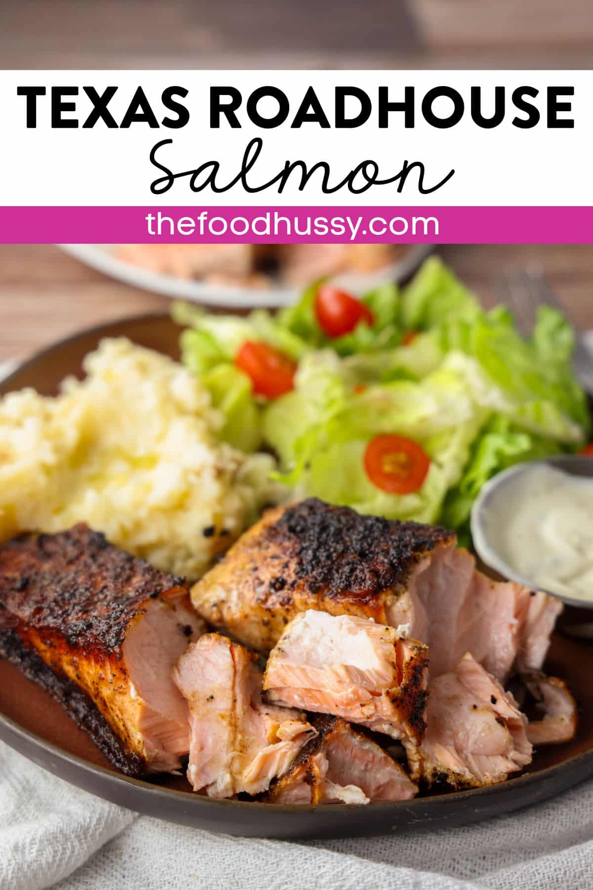 Indulge in the ultimate Texas Roadhouse salmon that's perfectly juicy! Recreate this delightful salmon dish at home using a cast iron skillet, and top it with a mouthwatering lemon pepper seasoning and a garlic butter sauce for an irresistible burst of flavor. via @foodhussy