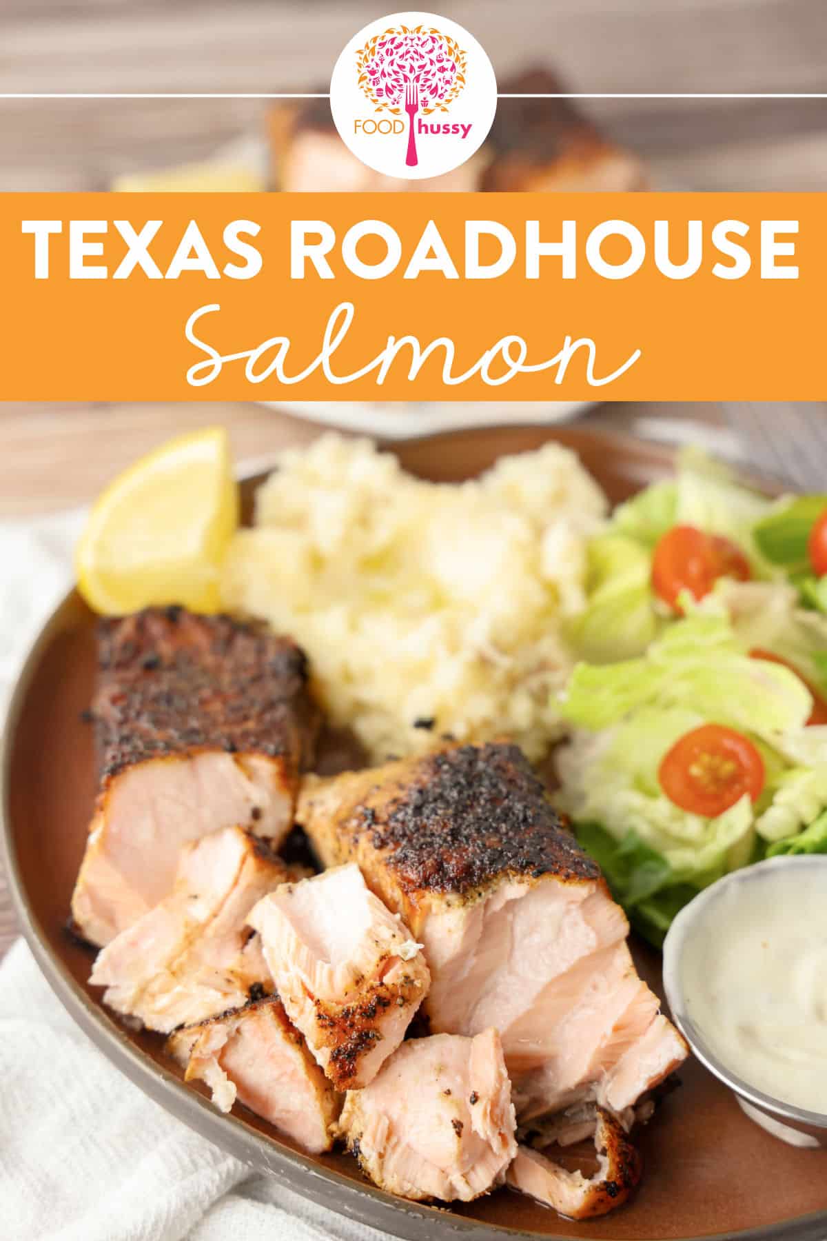 Indulge in the ultimate Texas Roadhouse salmon that's perfectly juicy! Recreate this delightful salmon dish at home using a cast iron skillet, and top it with a mouthwatering lemon pepper seasoning and a garlic butter sauce for an irresistible burst of flavor. via @foodhussy