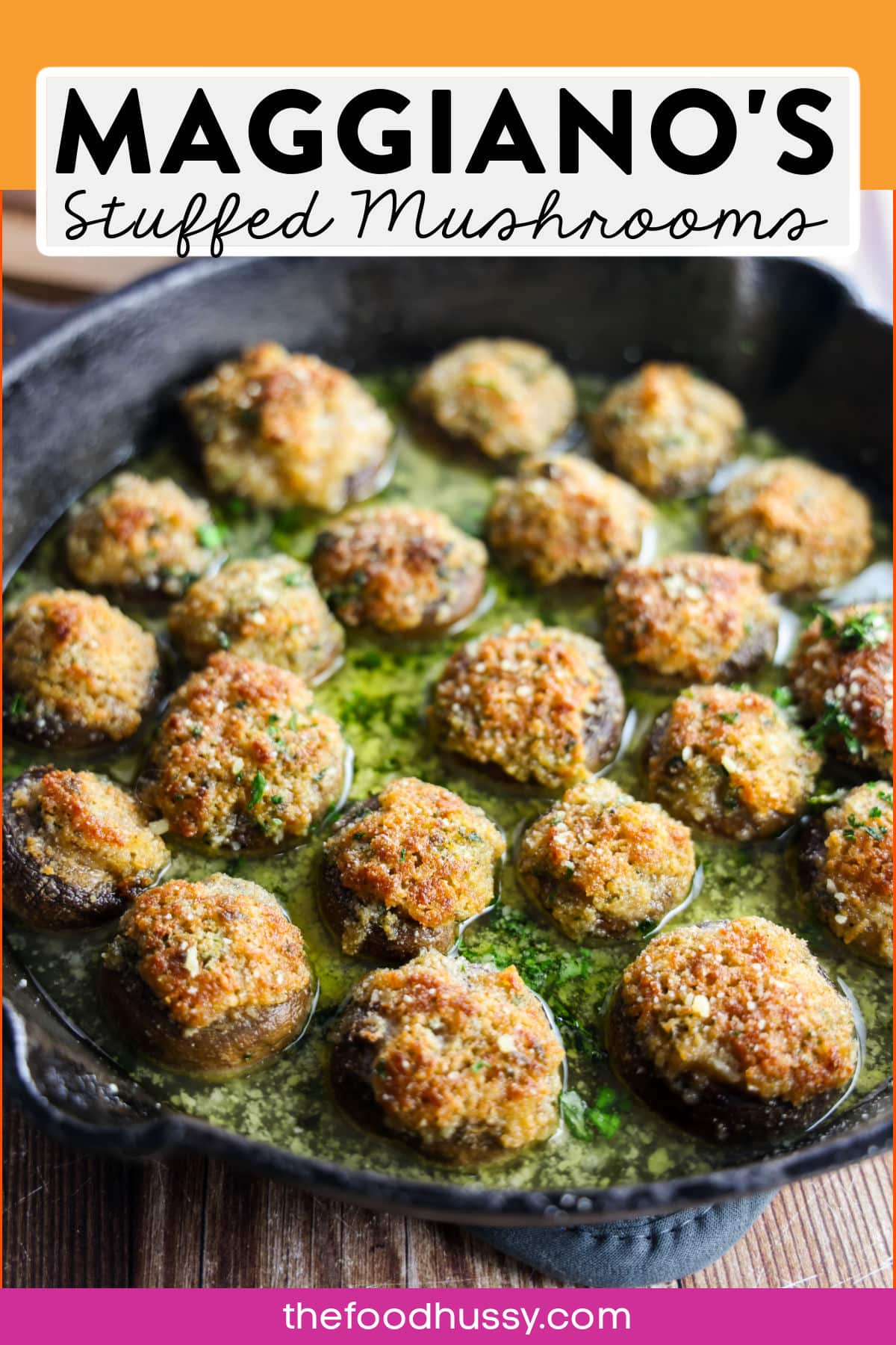 Maggiano's stuffed mushrooms are a favorite appetizer with plump mushroom caps generously filled with a blend of seasoned breadcrumbs, cheese and aromatic herbs. Baked until golden and bubbling, this copycat recipe is a perfect match!  via @foodhussy