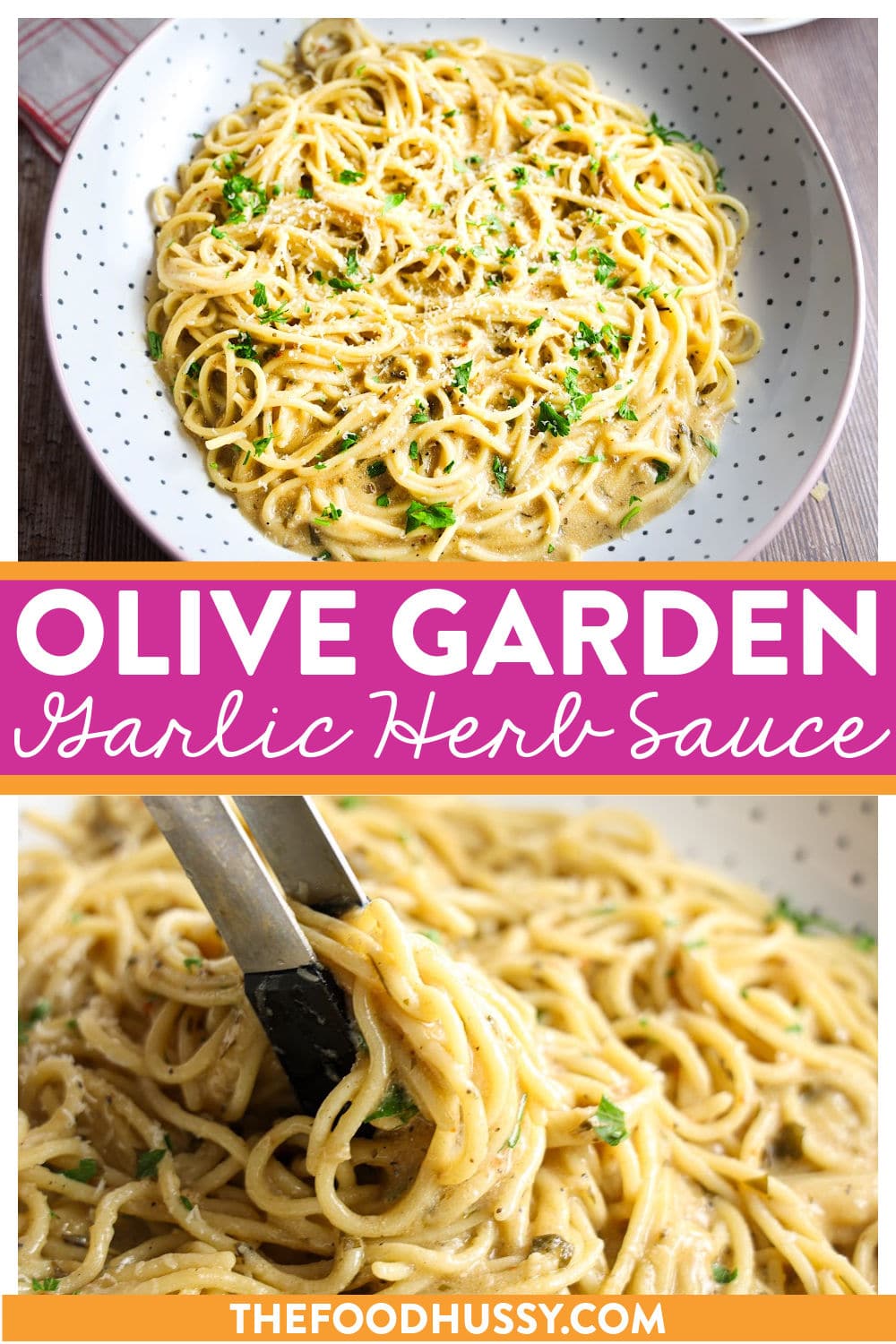 Olive Garden just announced a new sauce to their Pasta Sauce lineup and I was there to try it the first week! The new Olive Garden Garlic Herb Sauce is available nationwide and is a deliciously LIGHT sauce full of garlic, herbs and a little bit of creamy texture. via @foodhussy