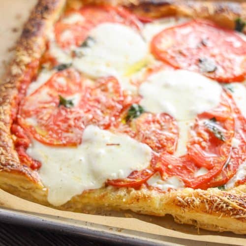 Puff pastry pizza