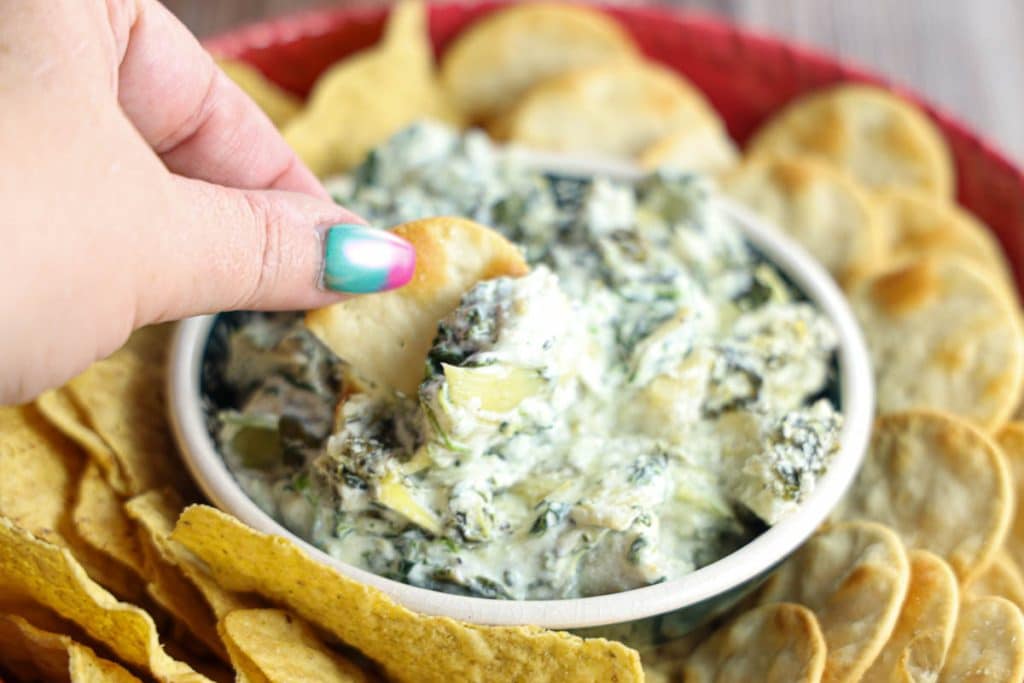 Spinach Artichoke Dip with no mayo