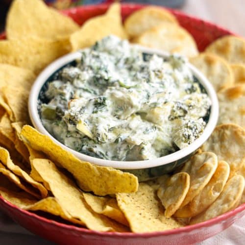 Spinach Artichoke Dip with no mayo