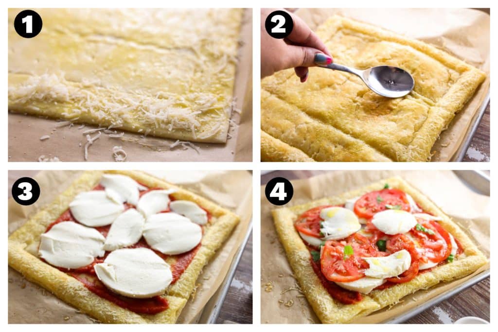Puff pastry pizza