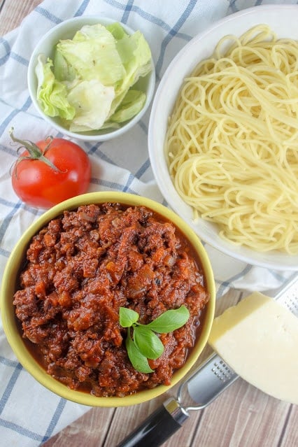 Olive Garden is one of my favorite restaurants and I love to recreate their dishes at home and this recipe for their Meat Sauce is spot on! It's rich, thick and meaty perfection!"
