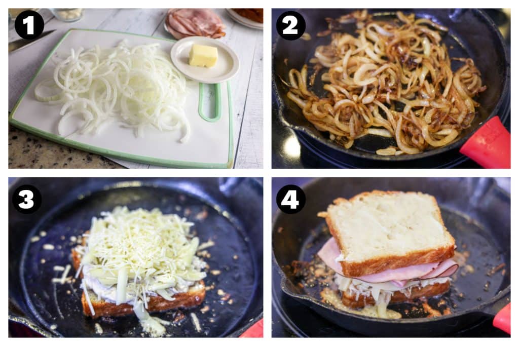how to make Panera Croque Monsieur Croissant Toast Sandwich