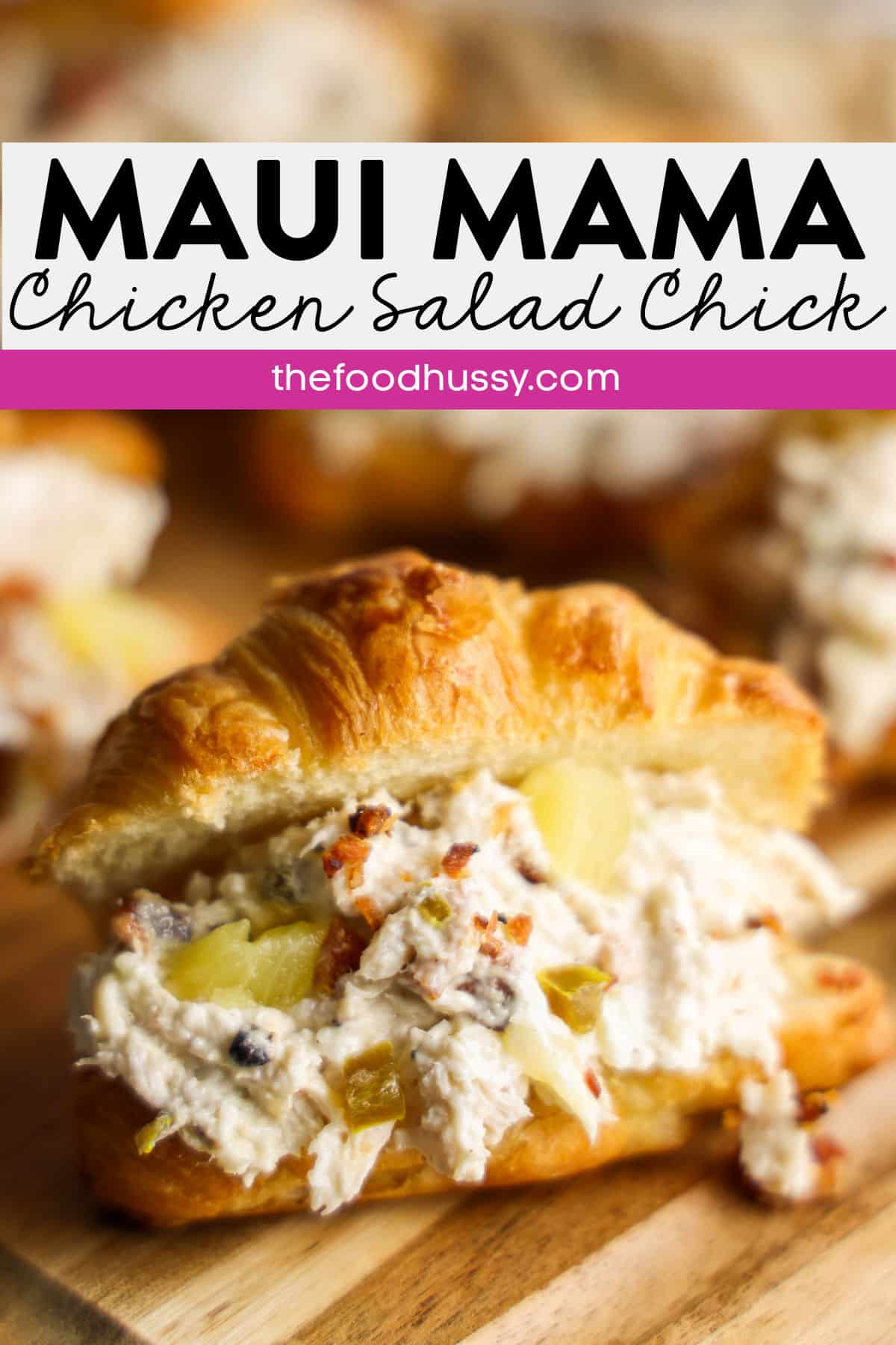 Chicken Salad Chick Maui Mama is a delicious summer specialty chicken salad. She’s sweet, she’s sassy and she’s not afraid to bring the heat. The Maui Mama mixes juicy pineapple with crispy bacon and a jalapeño kick—like a tropical vacation with a spicy plot twist. via @foodhussy