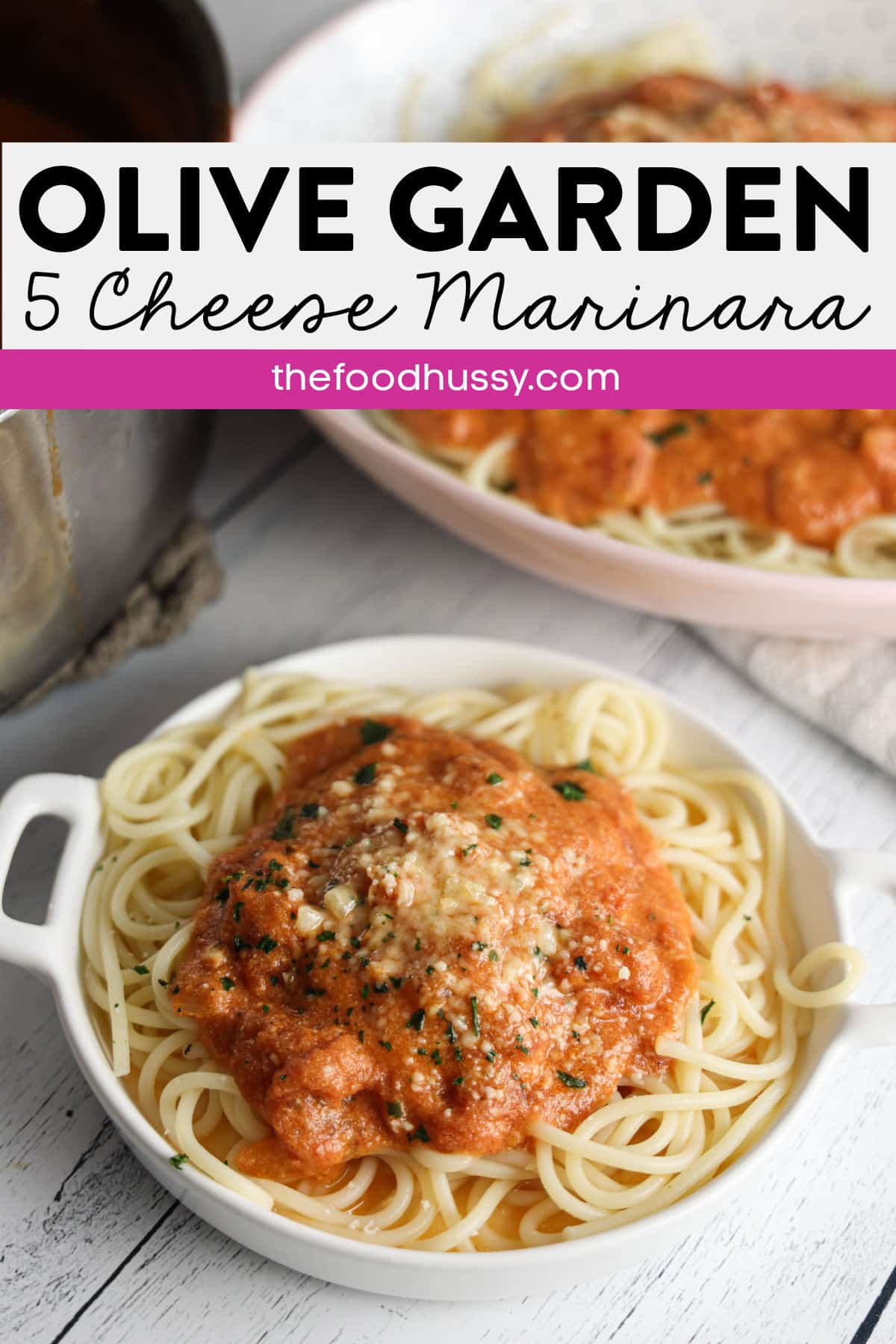This Copycat Olive Garden Five Cheese Marinara is a cheesy, tomato dream come true—creamy, bold, and ready to smother your pasta like it means it. With gouda, parmesan, romano, ricotta, and asiago, it’s basically the diva of red sauces! via @foodhussy