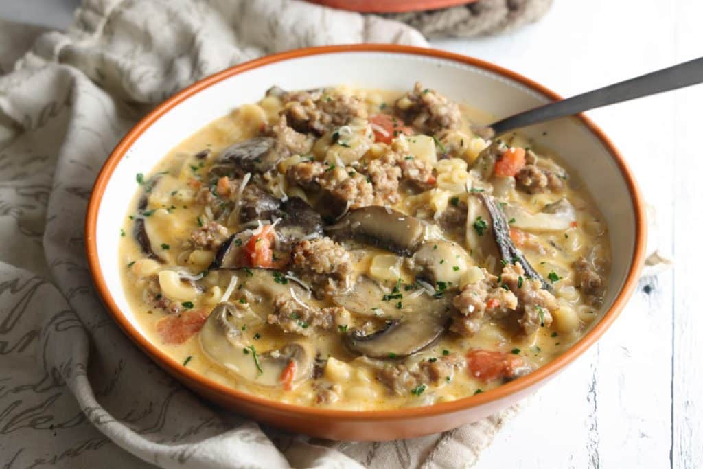 Creamy Mushroom Sausage Soup