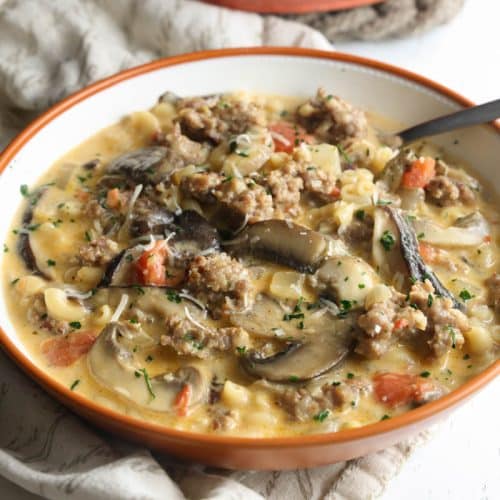 Creamy Mushroom Sausage Soup