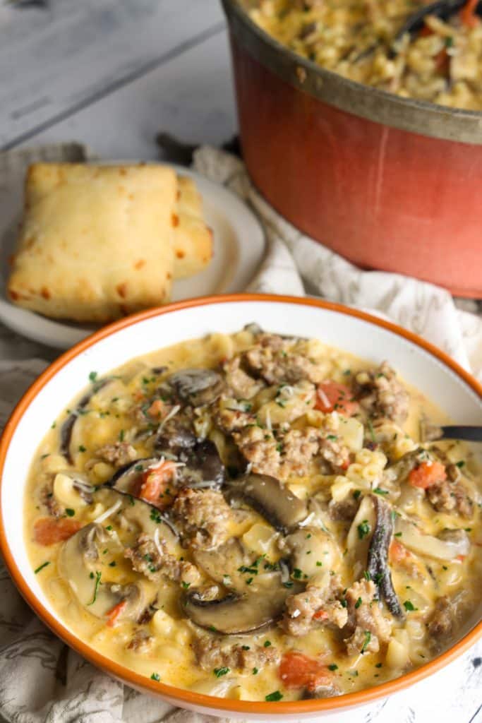 Creamy Mushroom Sausage Soup