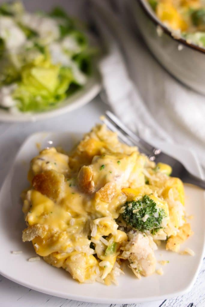 Broccoli Cheese Rice & Chicken Casserole