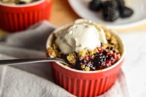 Mini Blackberry Cobbler