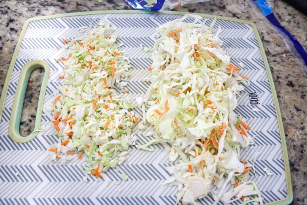 Popeyes Coleslaw - chop the slaw mix