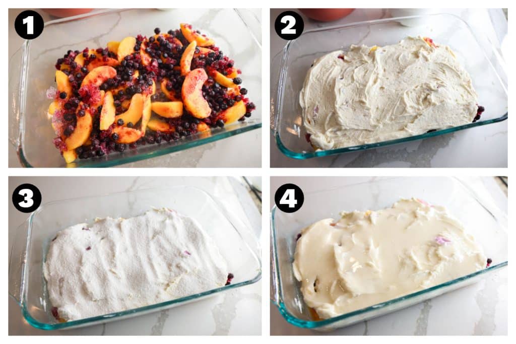 how to make peach blueberry cobbler