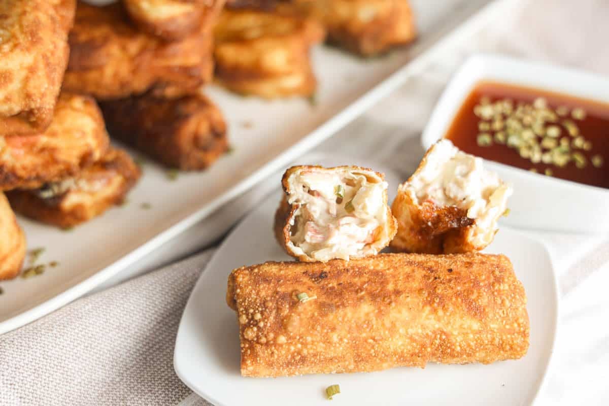 Crab Rangoon Egg Rolls