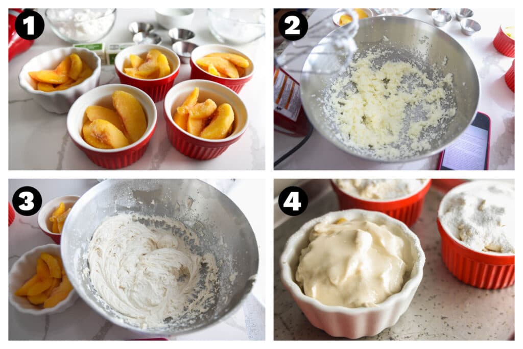 how to make Mini Peach Cobbler